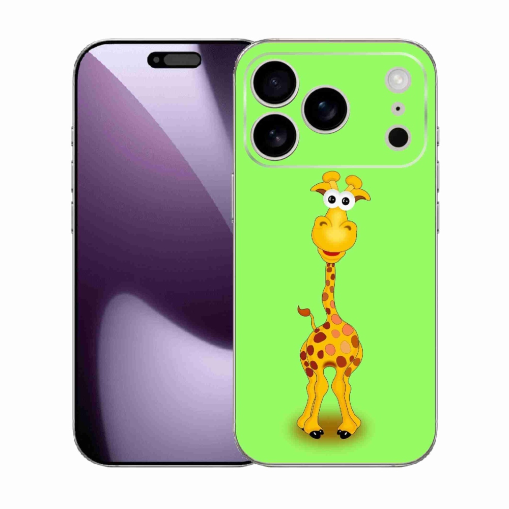 Zselés borítás mmCase iPhone 17 Pro készülékhez - rajzfilm zsiráf
