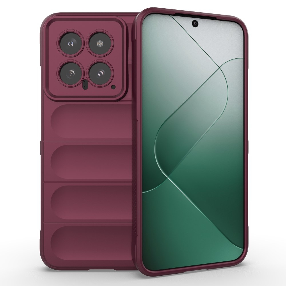 Rugg tartós zselés tok Xiaomi 14 - bordó színben