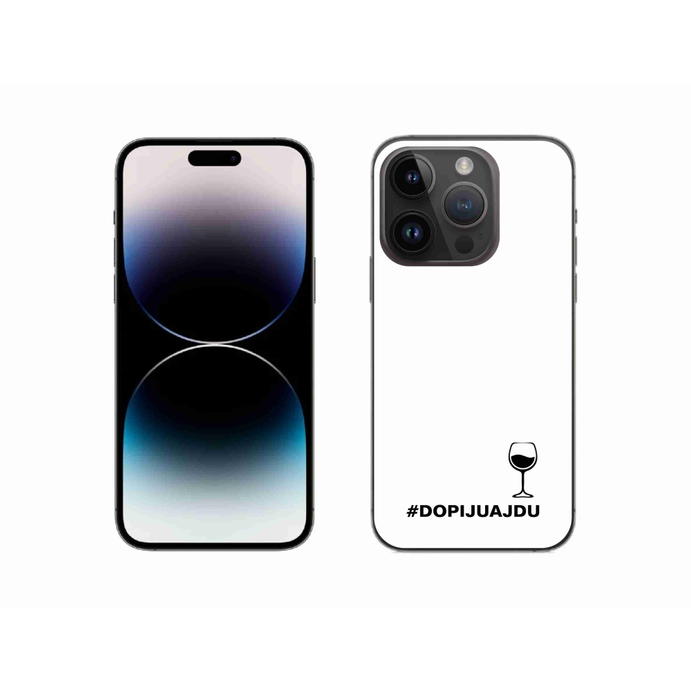 Gél borítás mmCase iPhone 14 Pro 6.1 készülékhez - bor motívum fehér háttér