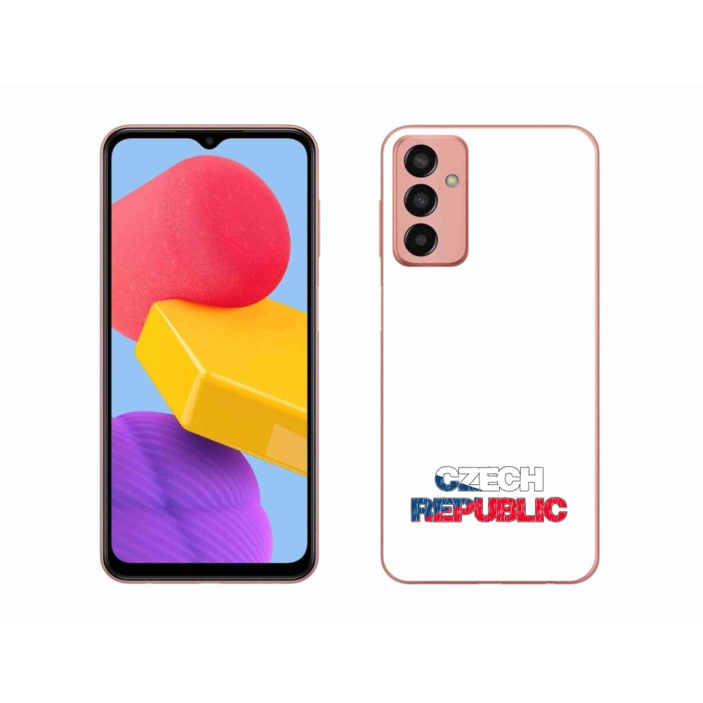 Gél borítás mmCase Samsung Galaxy M13 - Csehország fehér háttérrel