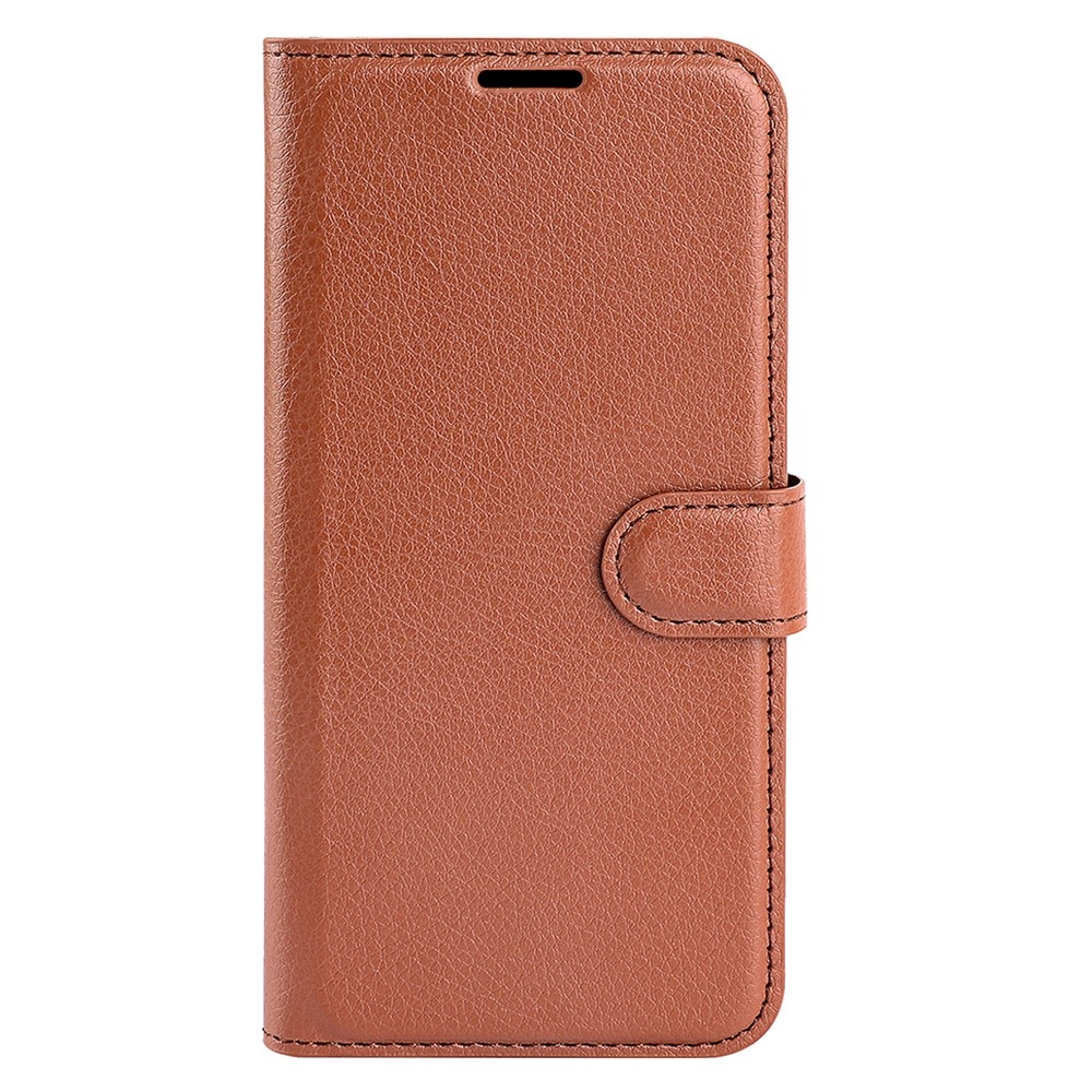 Litchi könyv tok Samsung Galaxy A26 5G-hez - barna