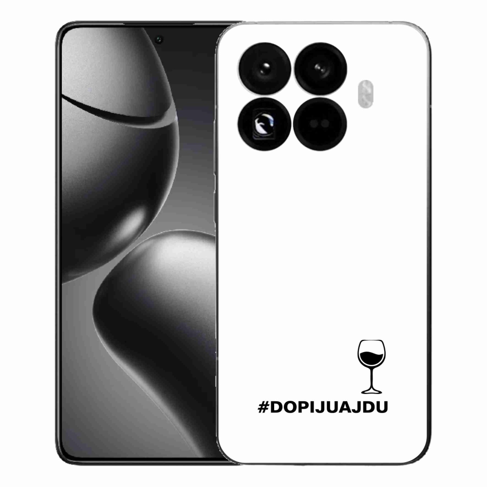 Gél borítás mmCase a Xiaomi 15T Pro számára - bor motívum fehér háttérrel