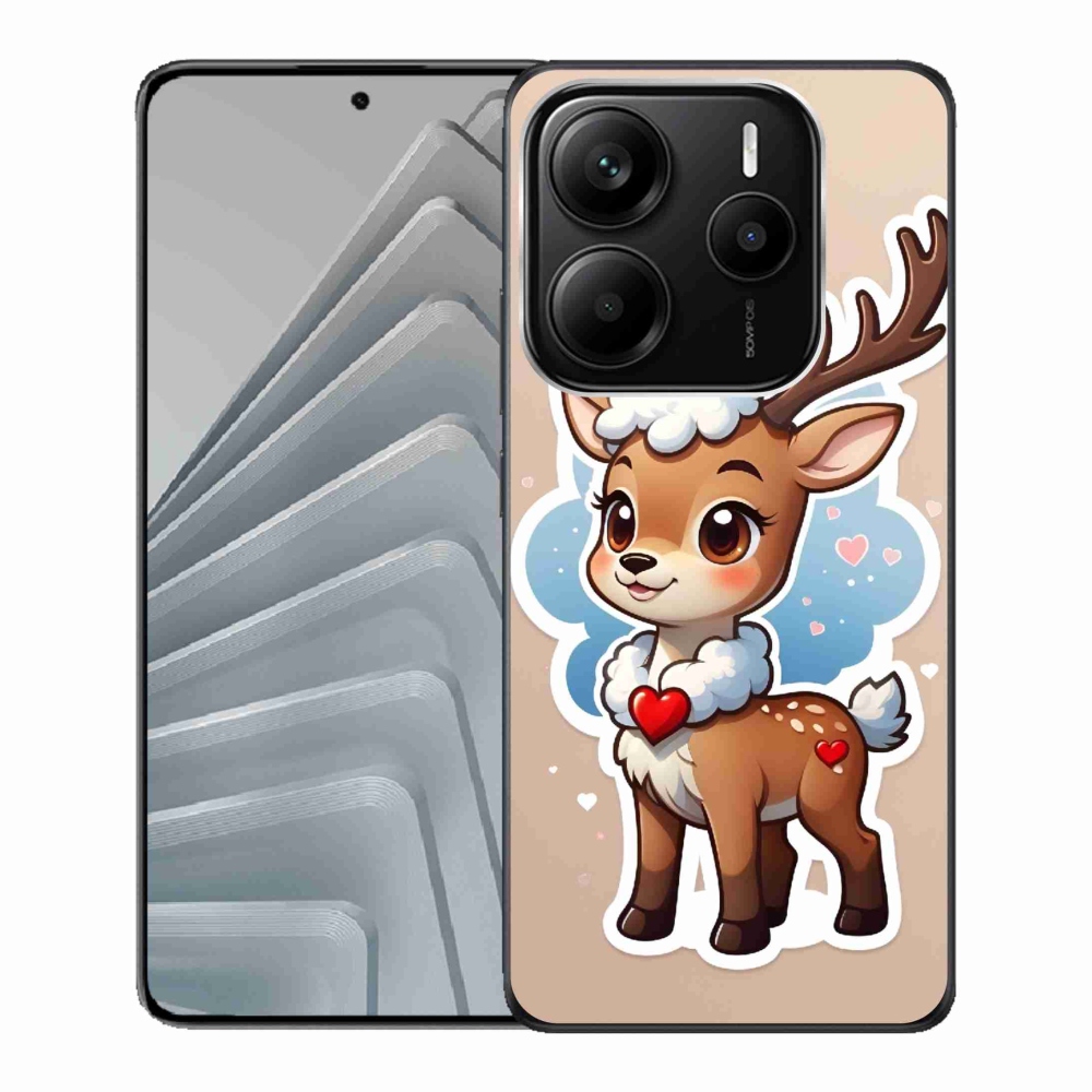 Gél borítás mmCase a Xiaomi Redmi Note 14 5G számára - rajzfilm rénszarvas