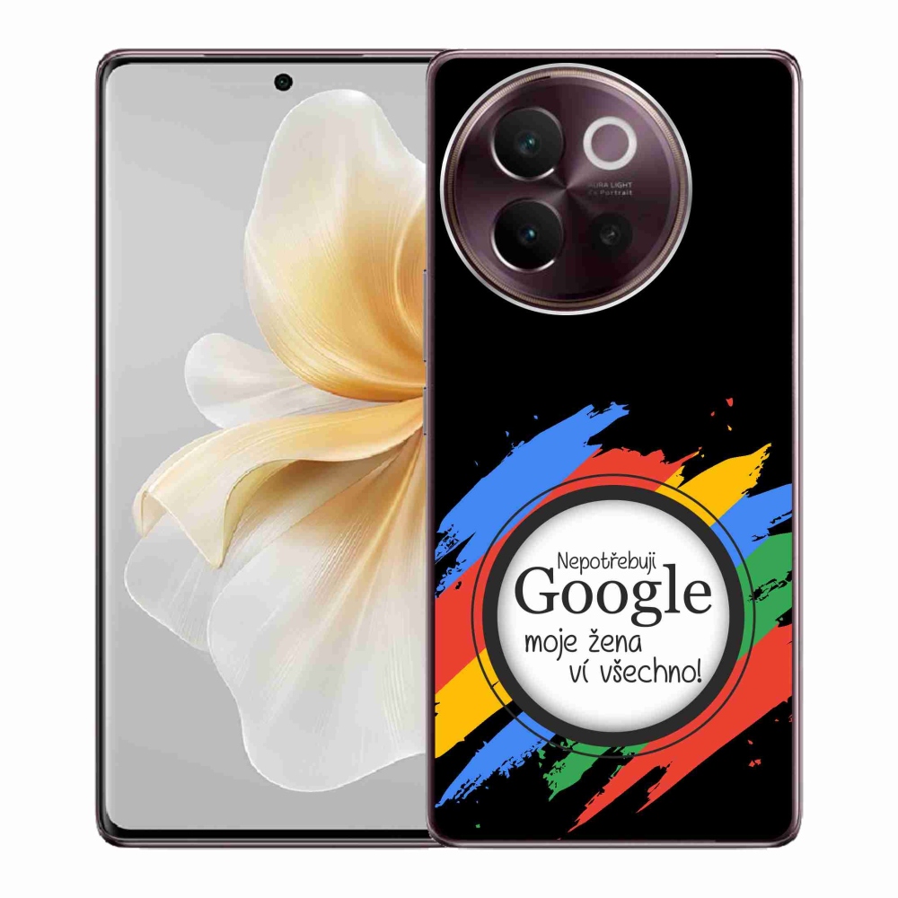 Gél borító mmCase a Vivo V40 Lite 5G-n - a nő mindent tud fekete háttérrel