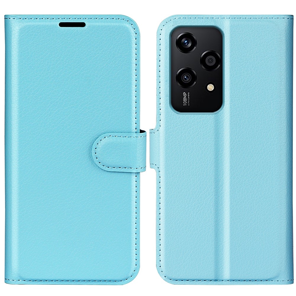 Litchi könyv tok a Honor 200 Lite 5G-hez - kék
