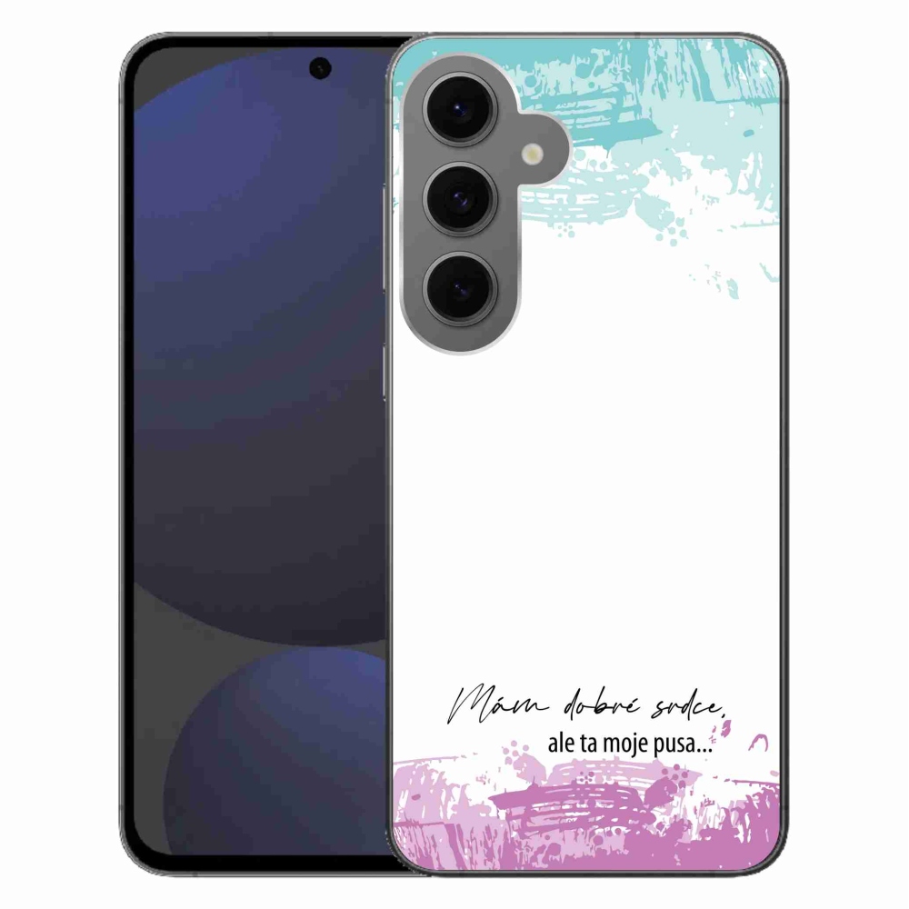 Gél borító mmCase Samsung Galaxy S24 FE - vicces szöveg 3 fehér háttér