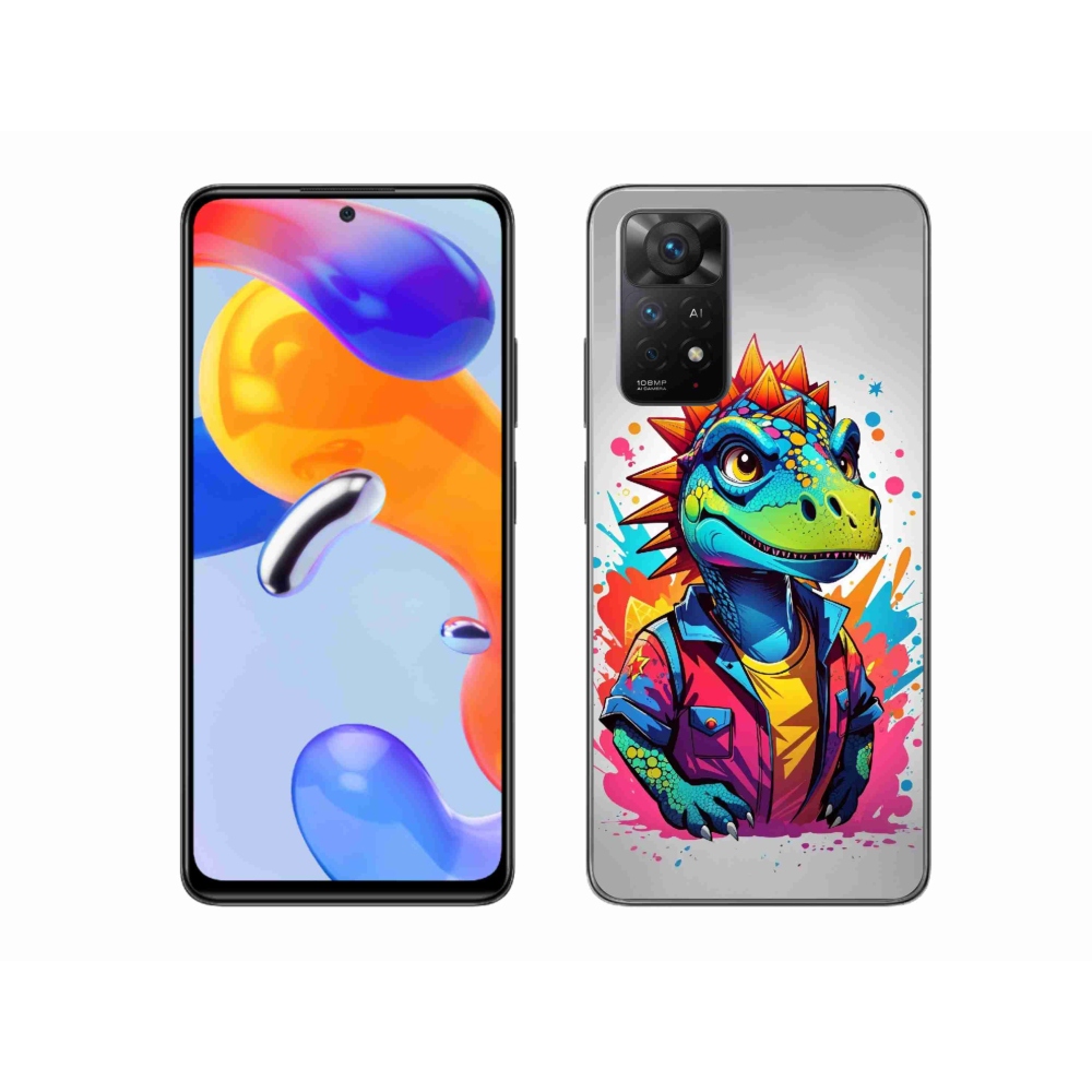 Zselés borítás mmCase a Xiaomi Redmi Note 11 Pro 4G/5G-hez - színes dinoszaurusz