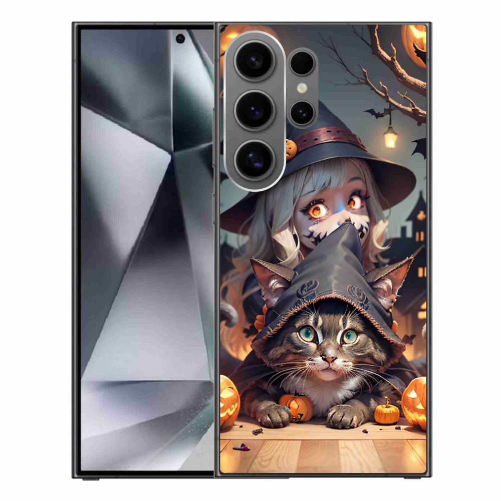 Zselés borítás mmCase Samsung Galaxy S24 Ultra készülékhez - boszorkány macskával