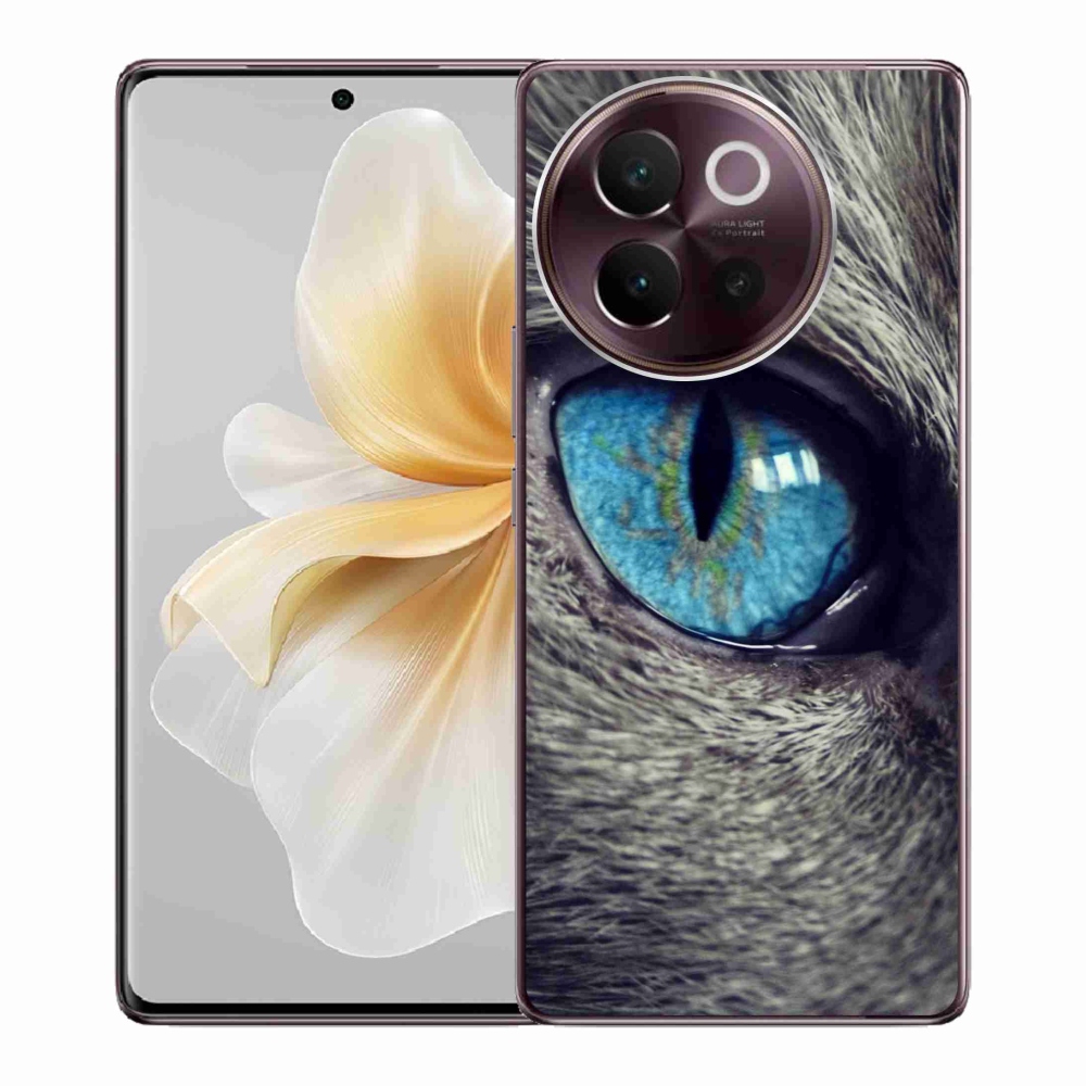 Gél borítás mmCase a Vivo V40 Lite 5G készülékhez - kék macskaszem