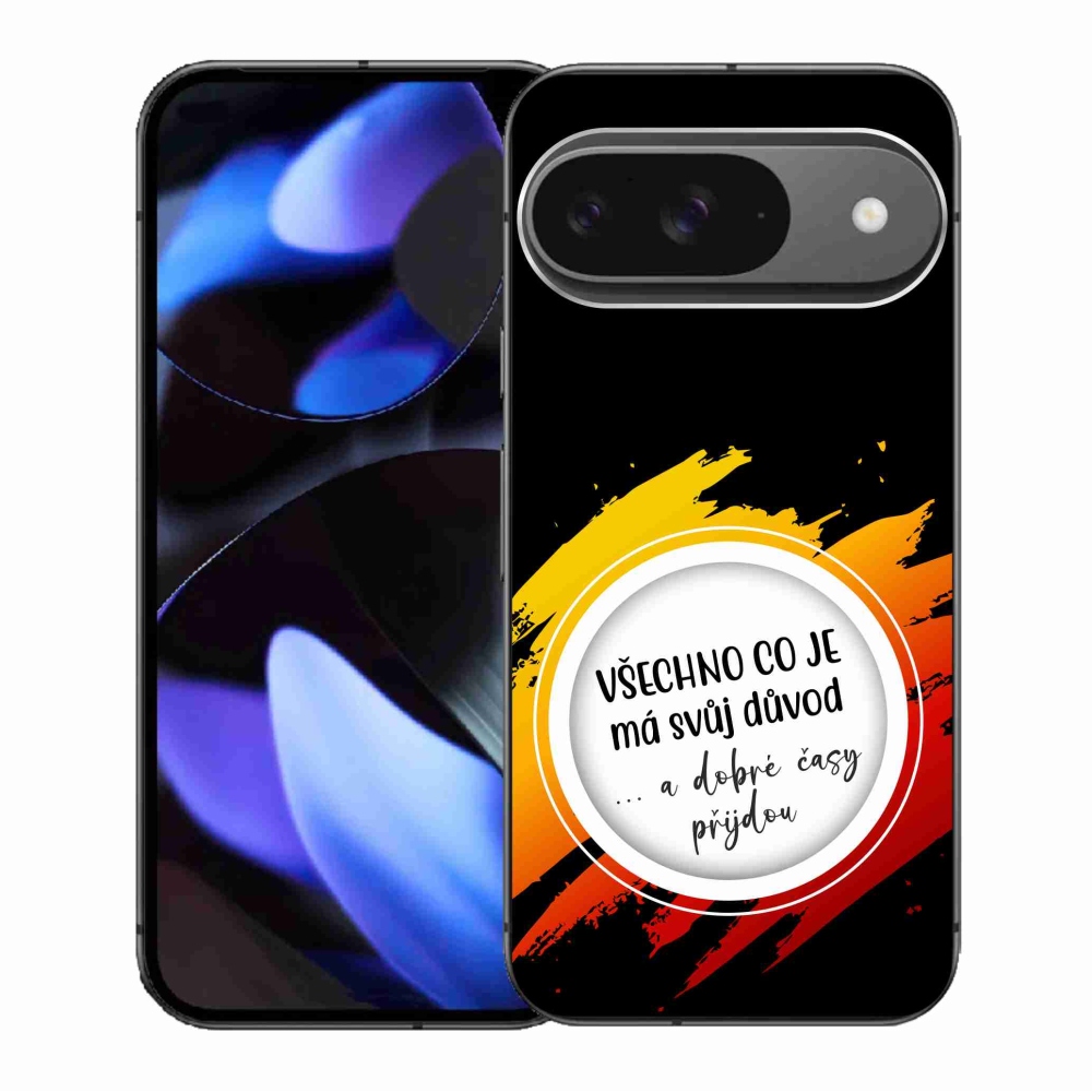 Gél borítás mmCase a Google Pixel 9/9 Pro készülékhez - Idézet 3 fekete háttér