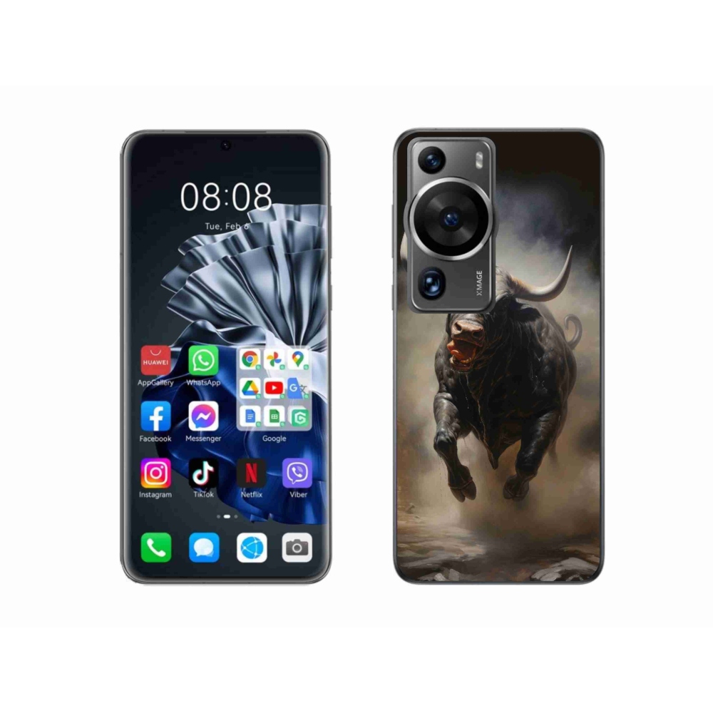 Gél borítás mmCase a Huawei P60 Pro készülékhez - dühös bika