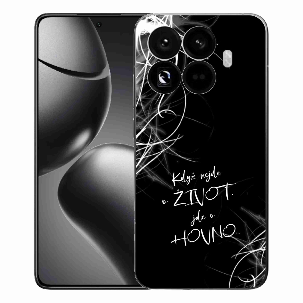 Gél borító mmCase a Xiaomi 15T Pro számára - vicces szöveg 16 fekete háttérrel