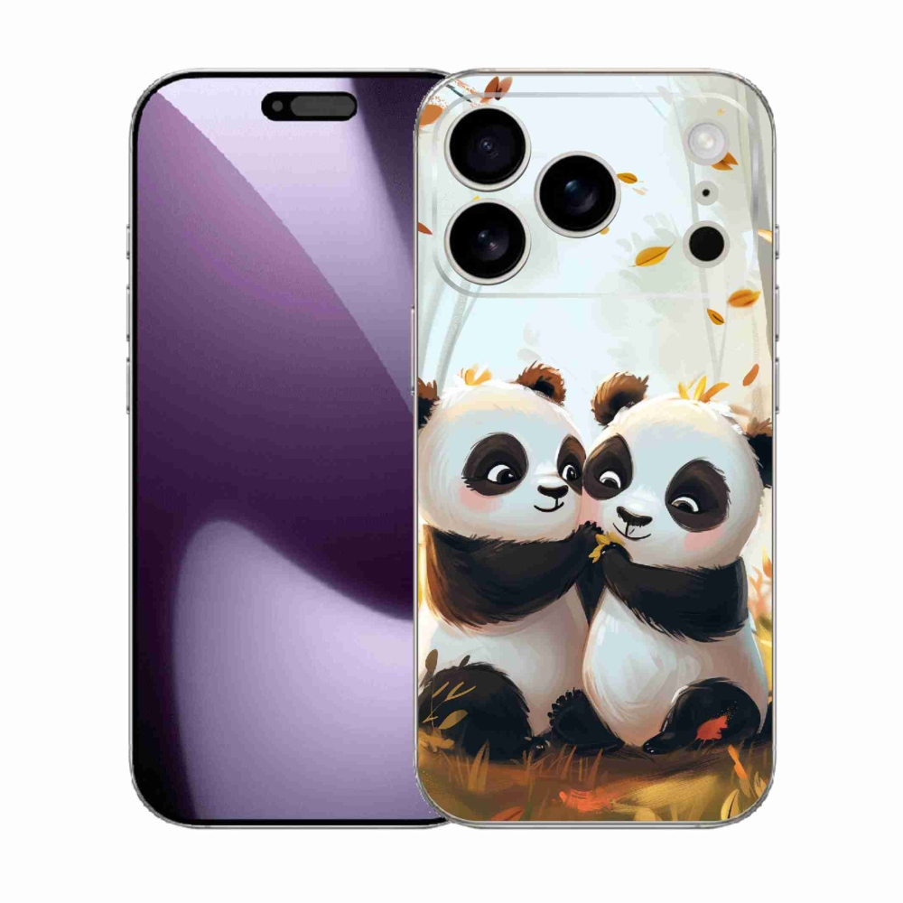 Zselés borítás mmCase iPhone 17 Pro készülékhez - pandák