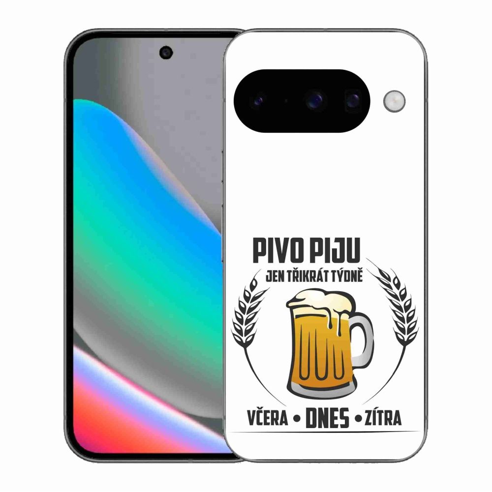 Gél borítás mmCase a Google Pixel 10 számára - sör motívum fehér háttérrel