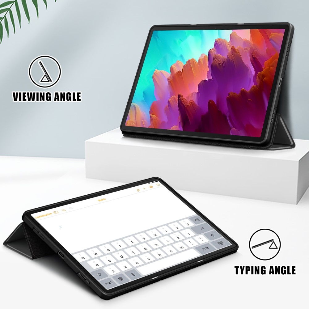 Ügyes záró tok Lenovo Tab P12 táblagéphez - fekete