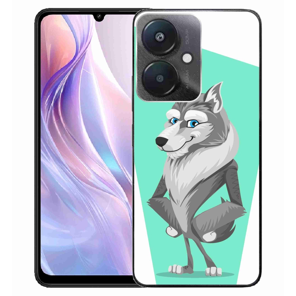 Gél borító mmCase a Xiaomi Redmi 13C 5G számára - rajzfilm farkas