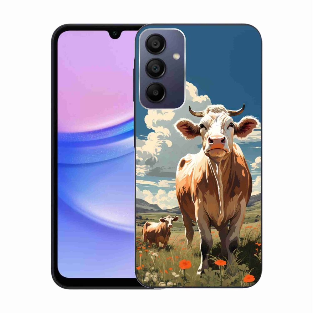 Zselés borítás mmCase Samsung Galaxy A15 4G/5G - tehenek a réten