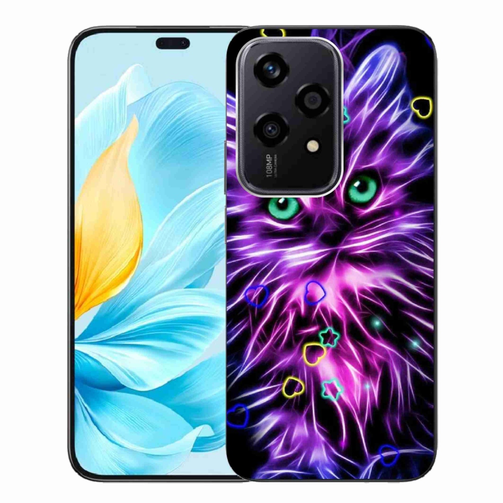 Zselés borítás mmCase a Honor 200 Lite 5G számára - absztrakt macska