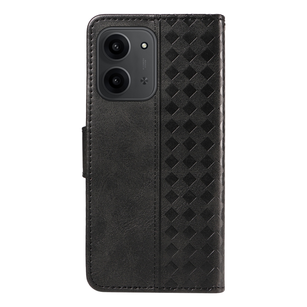 Rácsos könyv tok Xiaomi Redmi 15C 4G/5G (173mm) - fekete