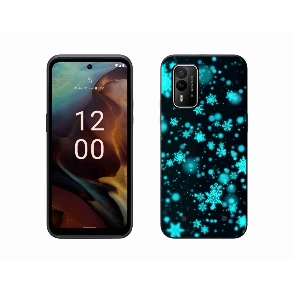 Zselés borítás mmCase a Nokia XR21 készülékhez - hópelyhek 1
