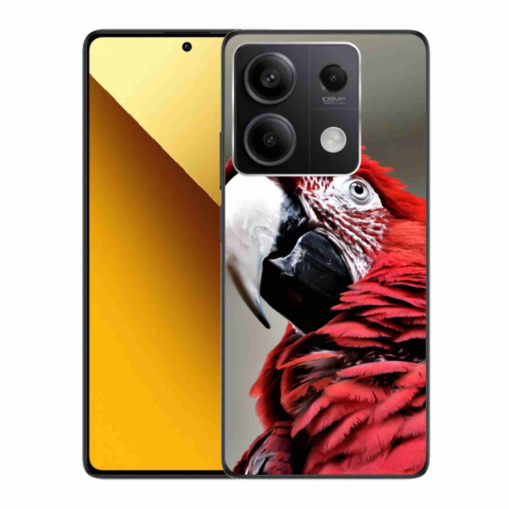 Gél tok mmCase a Xiaomi Redmi Note 13 5G-hez - papagáj ara piros