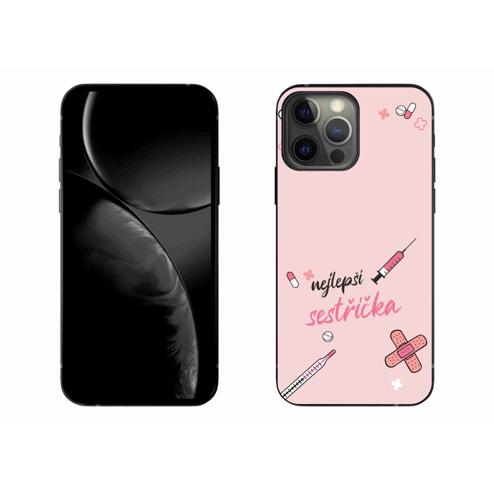 Gél borítás mmCase iPhone 13 Pro Max 6.7 készülékhez - legjobb kishúg rózsaszín háttérrel