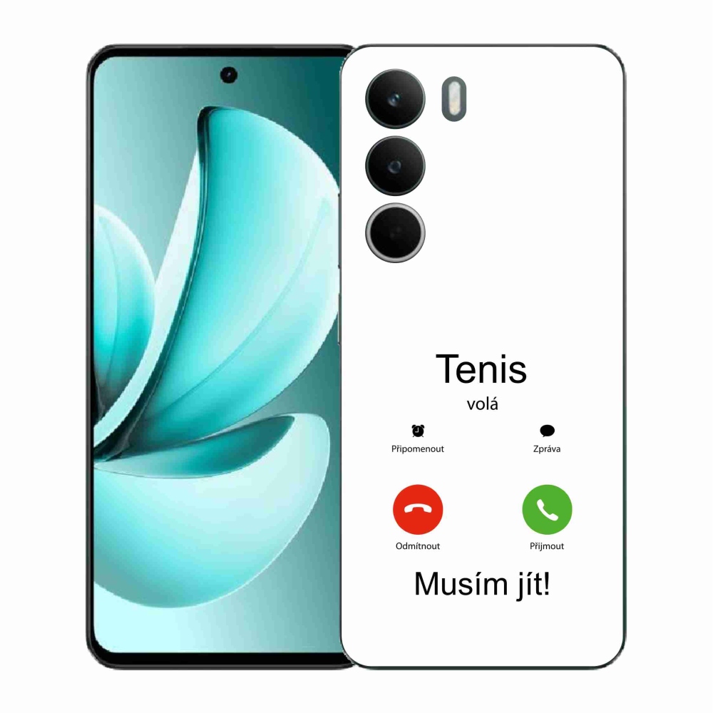 Gél borítás mmCase a Realme C71-en - teniszhívások fehér háttérrel