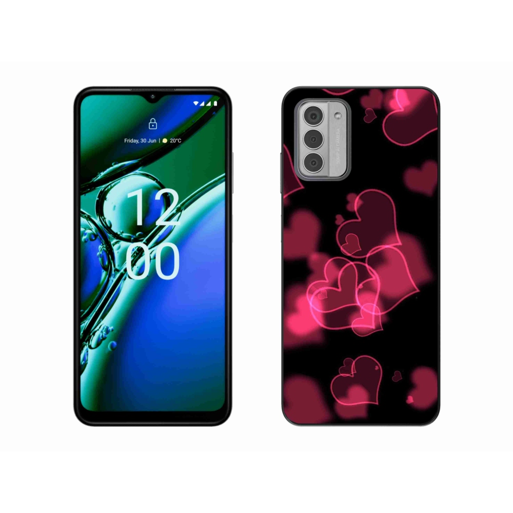 Zselés borítás mmCase a Nokia G42 készülékhez - piros szívek