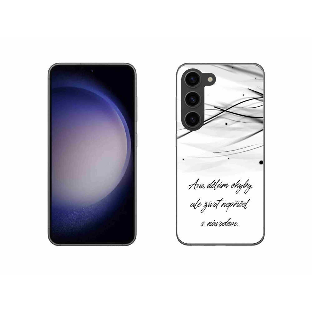 Gél borítás mmCase Samsung Galaxy S23 5G - idézem fehér háttérrel