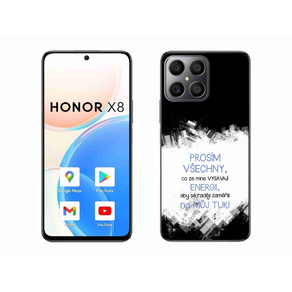 Gél borító mmCase a Honor X8 4G-hez - vicces szöveg 1 kék