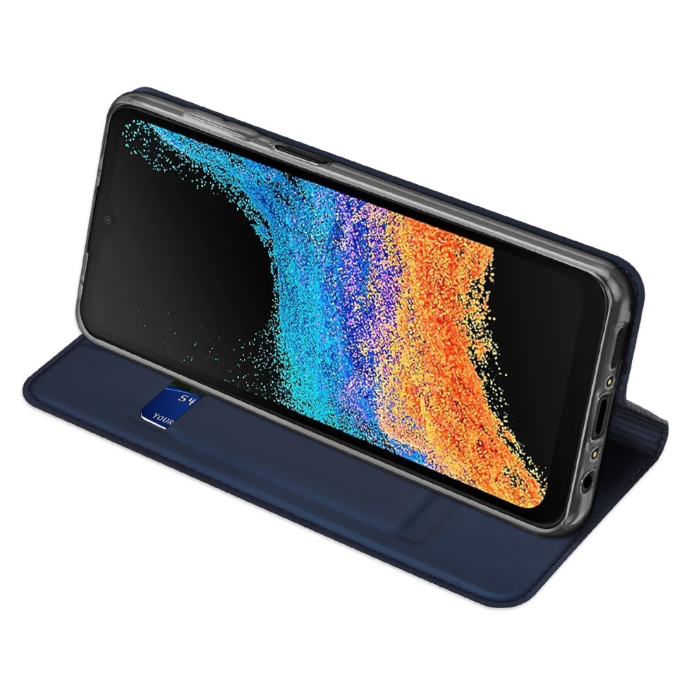 DUX könyvtáska Samsung Galaxy Xcover 7 Pro készülékhez - sötétkék