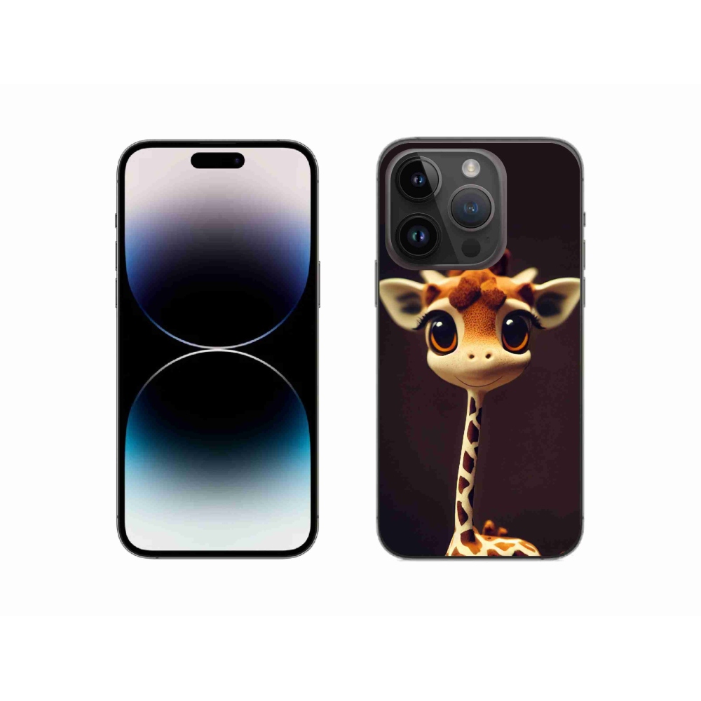 Zselés borítás mmCase iPhone 14 Pro készülékhez - kis zsiráf