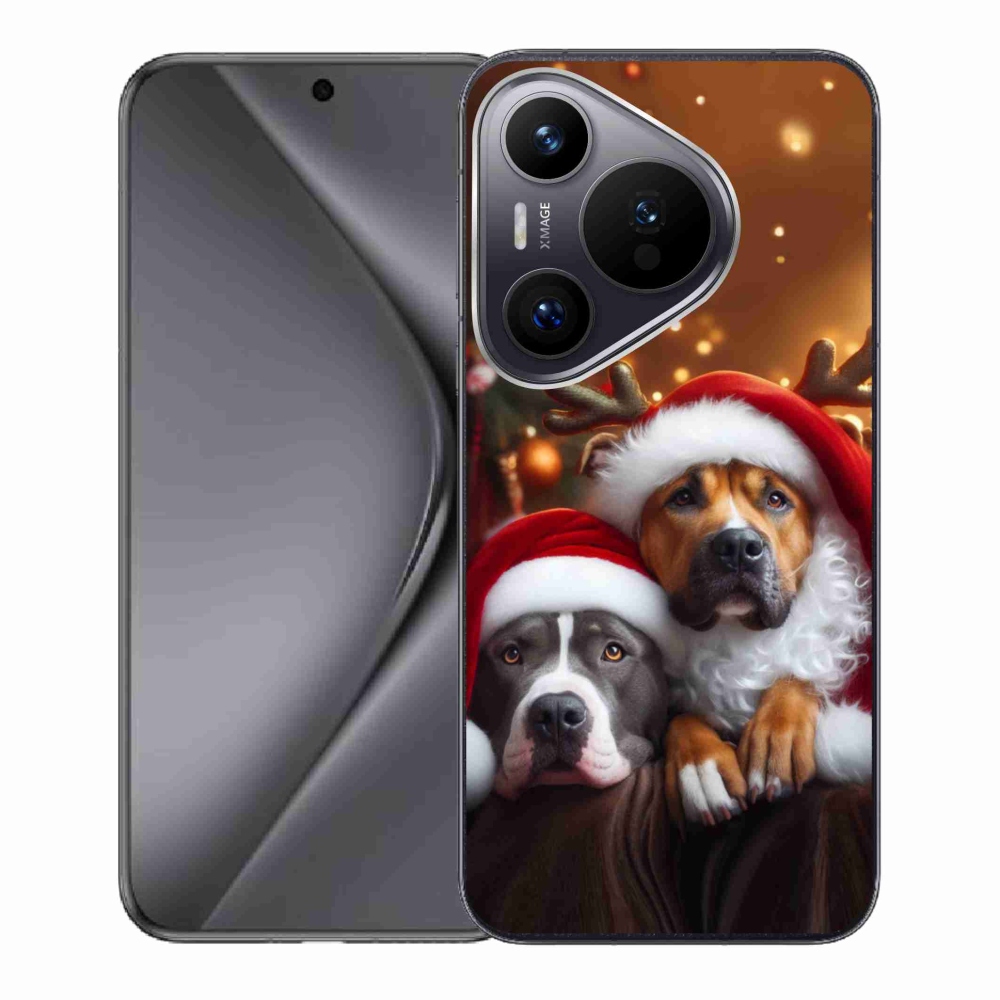 Gél borító mmCase a Huawei Pura 70 számára - Karácsonyi kutyák