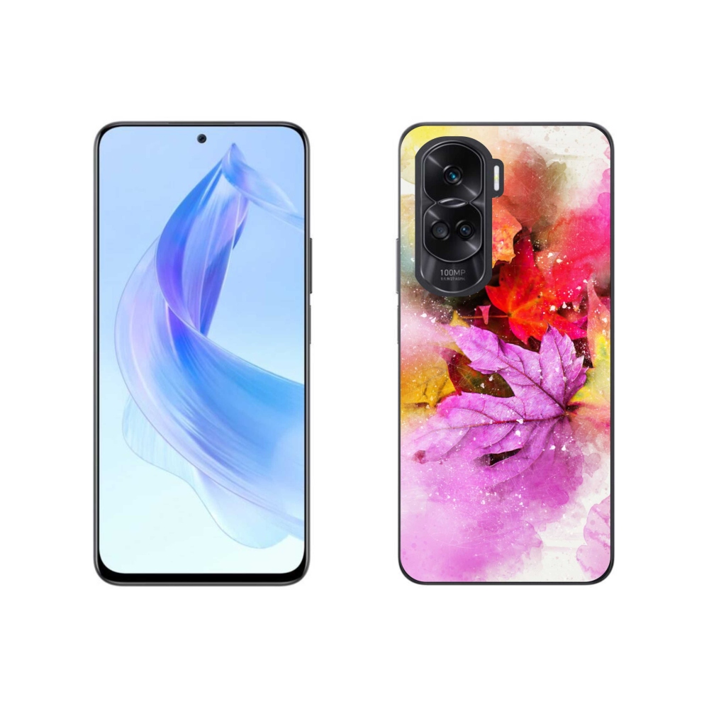 Zselés borító mmCase a Honor 90 Lite készülékhez - színes levelek