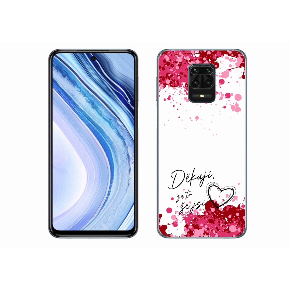 Gél borító mmCase a Xiaomi Redmi Note 9S-hez - love text 2 fehér háttérrel