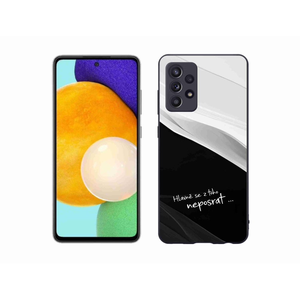 Gél borító mmCase Samsung Galaxy A52s 5G - vicces szöveg 13 fekete és fehér háttérrel