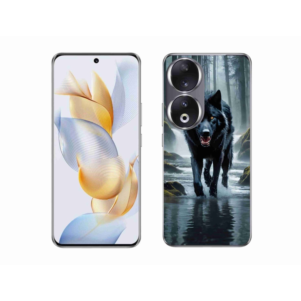 Zselés tok mmCase a Honor 90-hez - fekete farkas