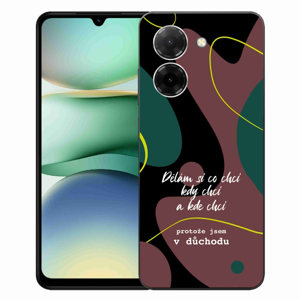 Gél borító mmCase a Xiaomi Redmi A5 (171.7x77.8x8.3mm) - vicces szöveg 10 fekete háttérrel