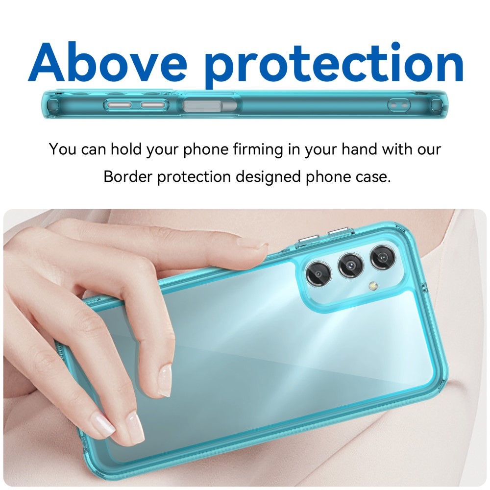 Gél tok kemény hátlappal Samsung Galaxy A25 5G készülékhez - világoskék színben