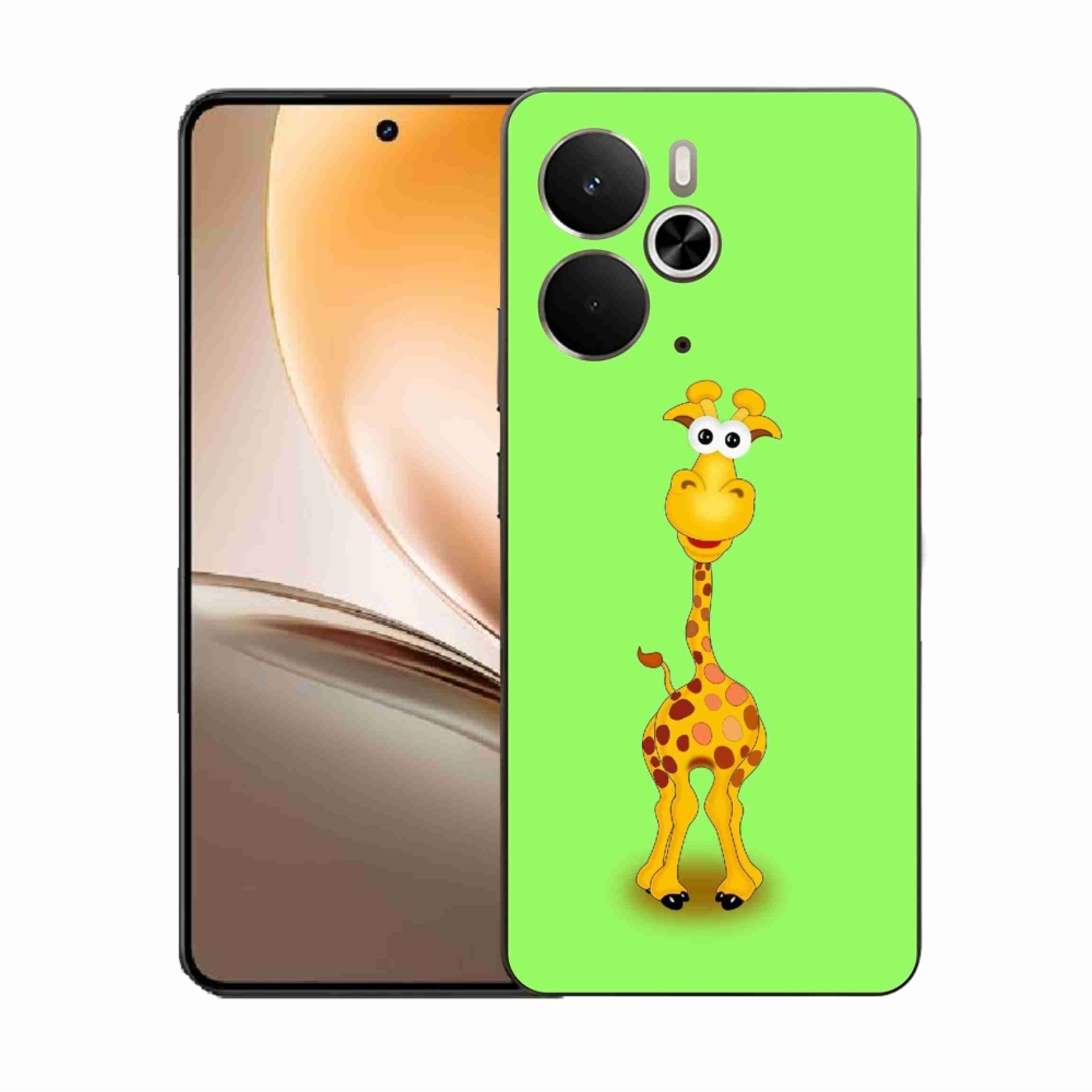 Gél borító mmCase a Realme 14 5G készülékhez - rajzfilm zsiráf