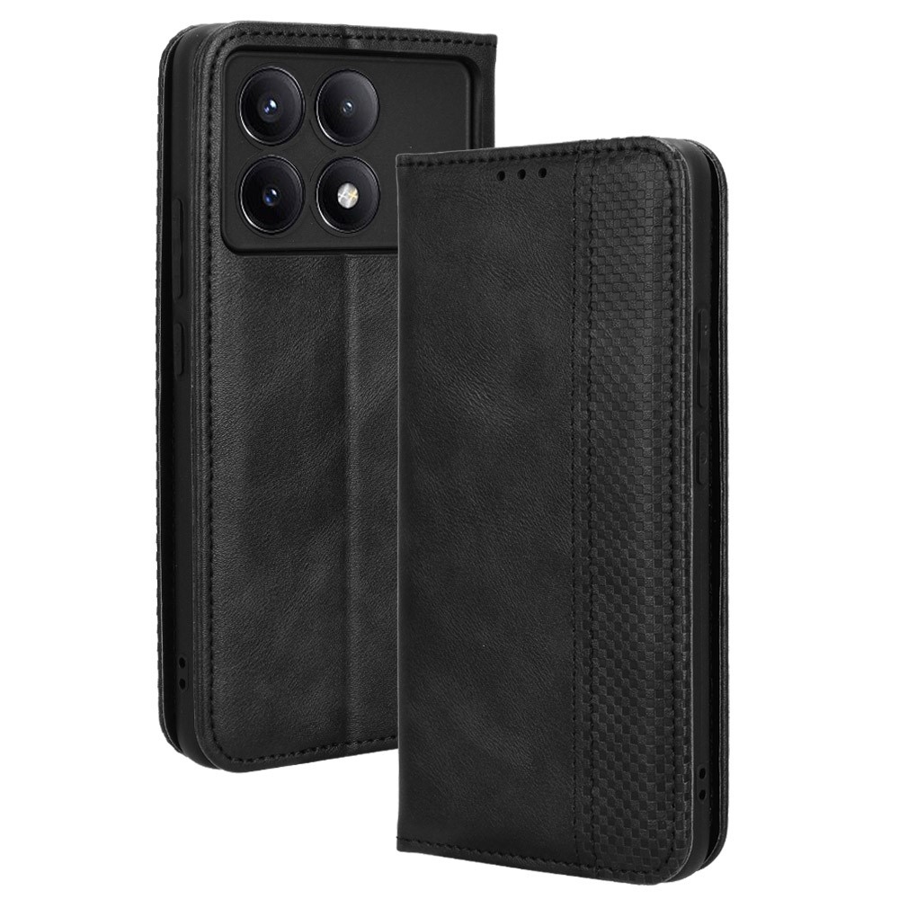 Vintage könyv tok a Xiaomi Poco X6 Pro 5G-hez - fekete