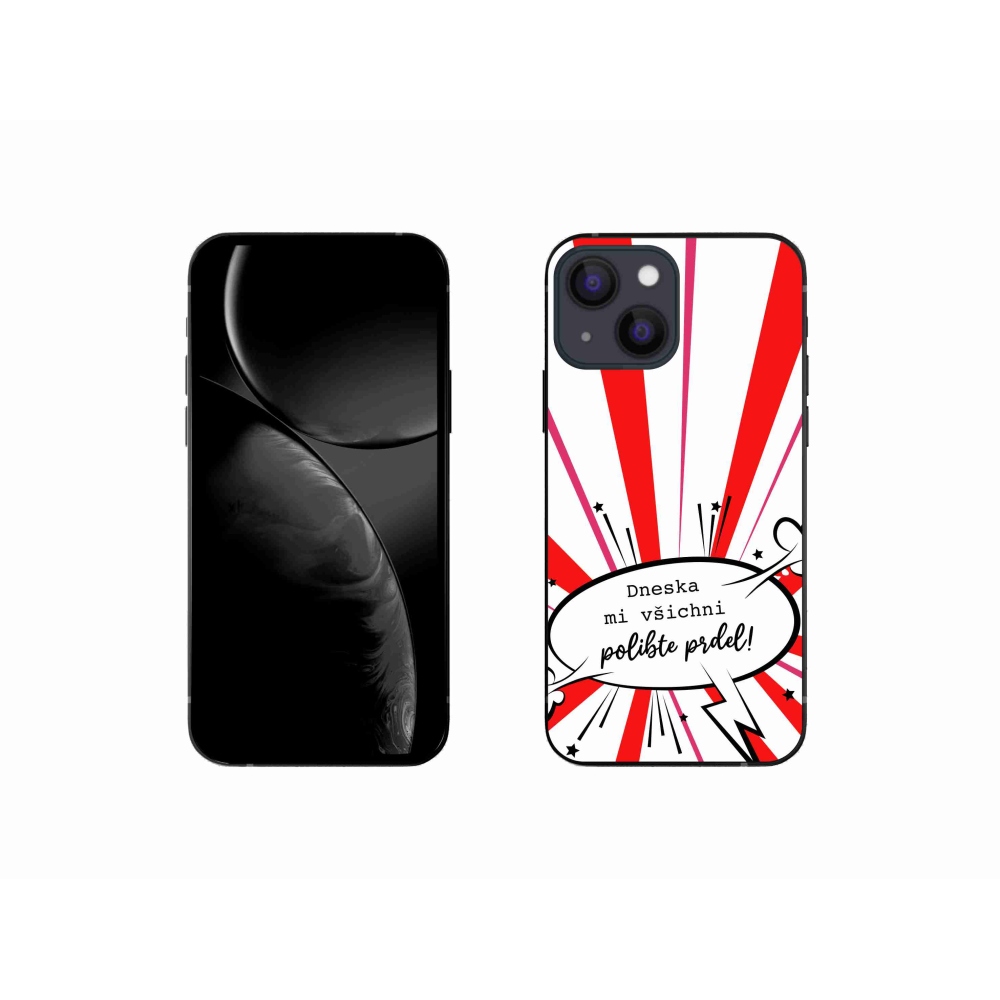 Gél borító mmCase iPhone 13 mini 5.4 készülékhez - vicces szöveg 15 fehér háttér
