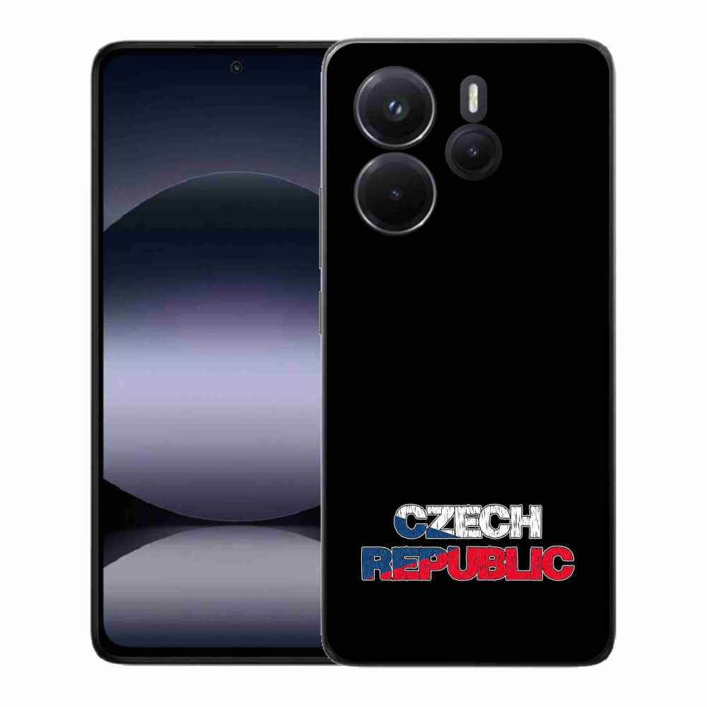 Gél borítás mmCase a Xiaomi Redmi Note 14 - Csehország fekete háttérrel