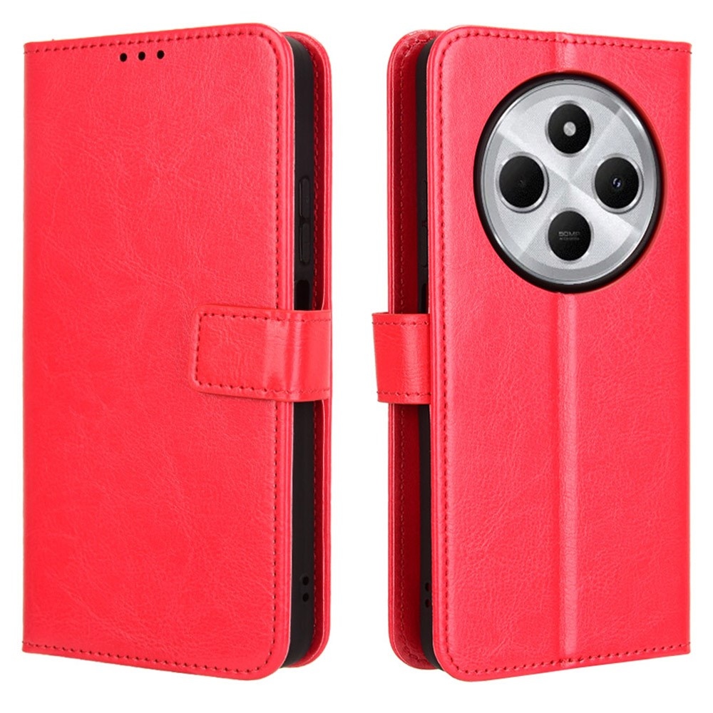 Őrült könyv tok Xiaomi Redmi 14C/Poco C75-hez - piros