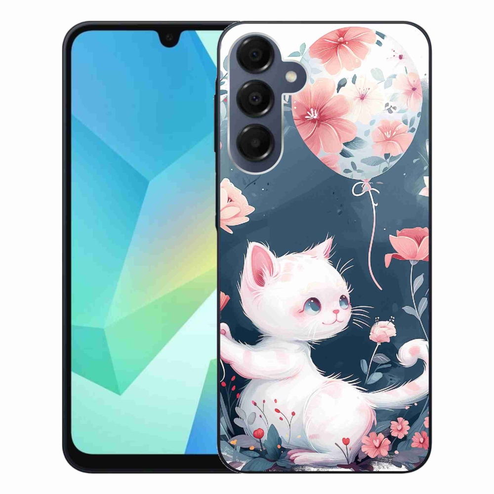 Gél borítás mmCase Samsung Galaxy A16 4G/5G készülékhez - cica lufival
