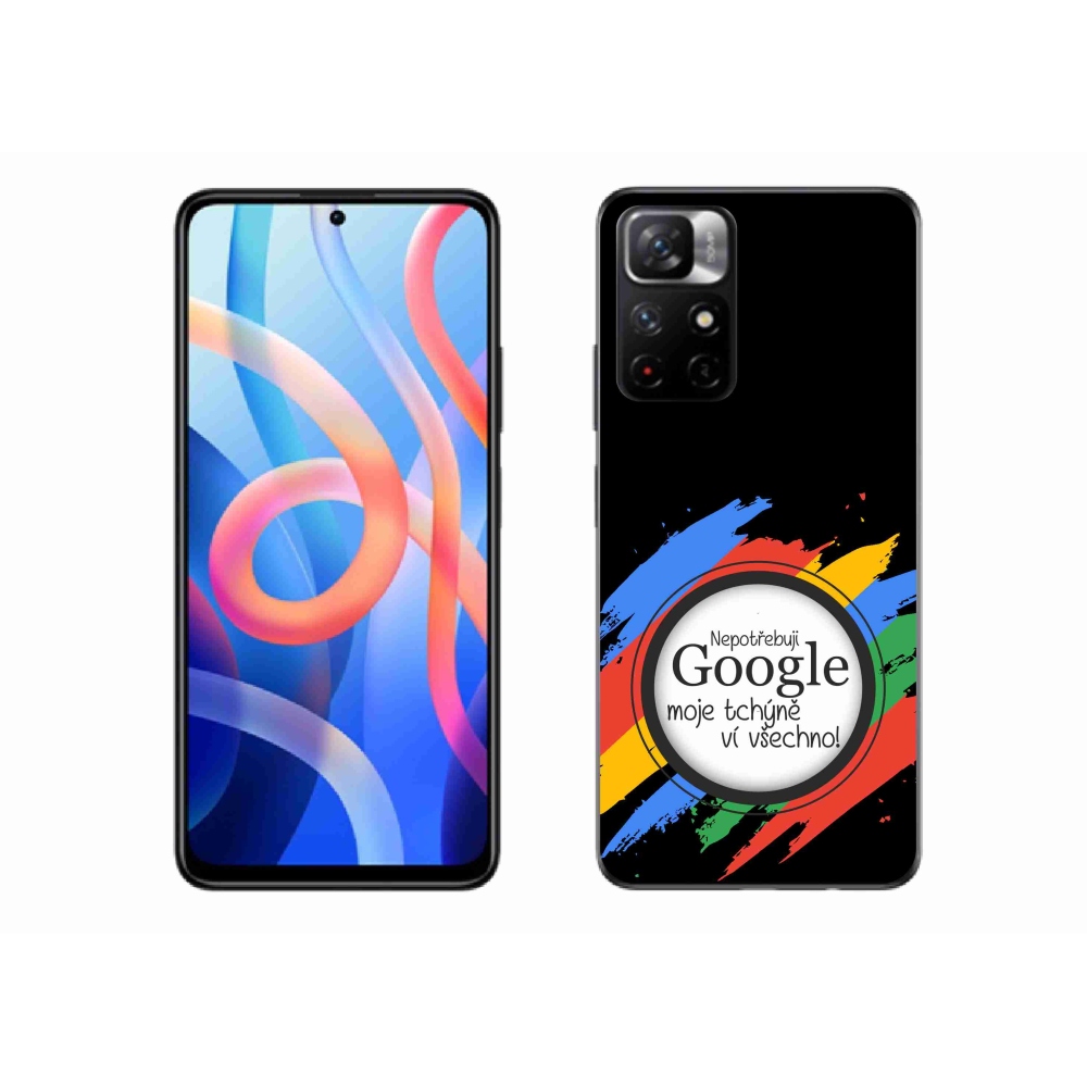 Gél borító mmCase a Xiaomi Redmi Note 11S 5G - anyós tudja, hogy minden fekete háttérrel