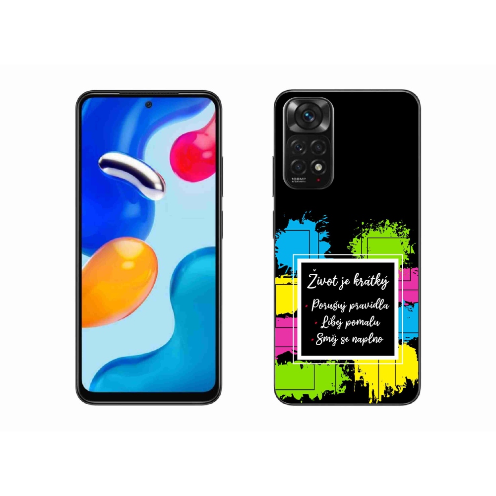 Gél borítás mmCase a Xiaomi Redmi Note 11S 4G-hez - idézet 5 fekete háttérrel