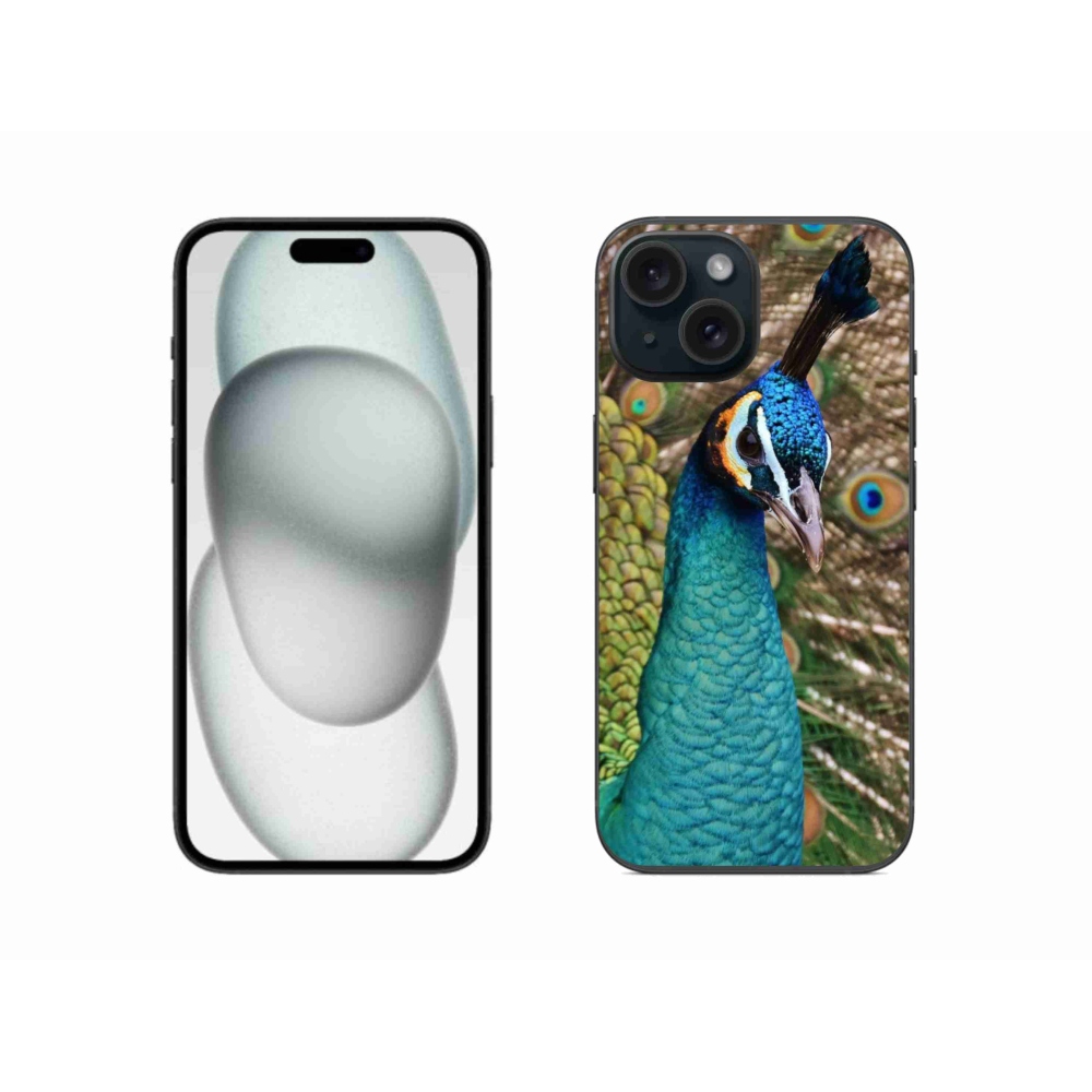 Zselés borítás mmCase iPhone 15 készülékhez - páva
