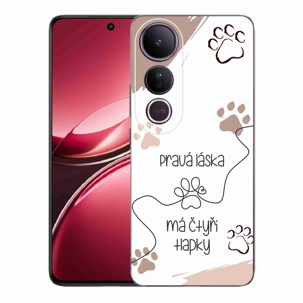Gél borítás mmCase a Vivo V50 Lite 4G/5G készülékhez - kutyamotívum 1 fehér háttér