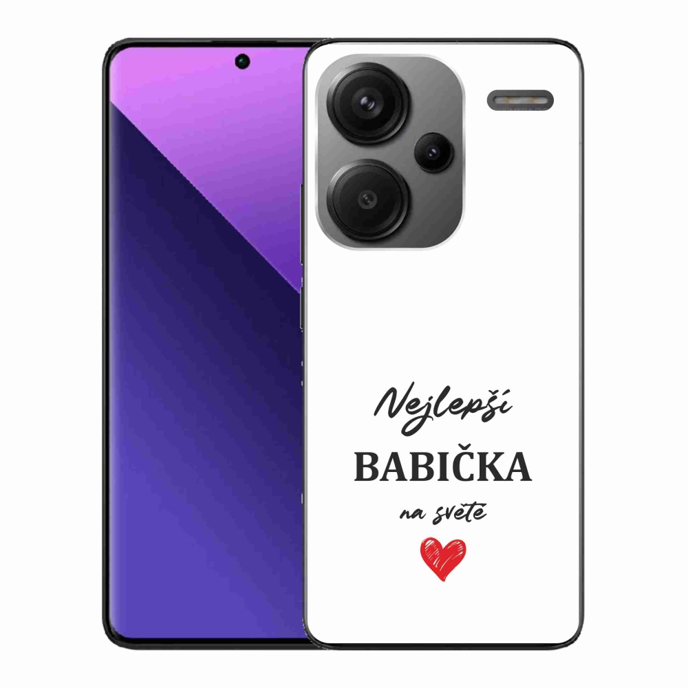 Gél borító mmCase a Xiaomi Redmi Note 13 Pro+ 5G - legjobb nagymama 1 fehér háttérrel